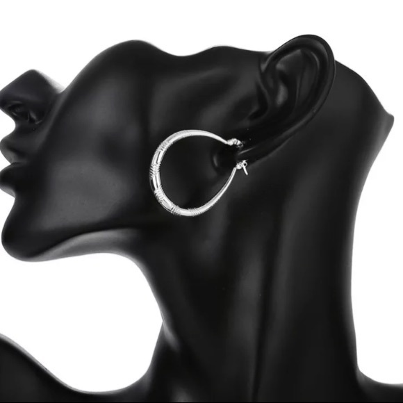 925 Sterling silver hoop earrings - Picture 6 of 6